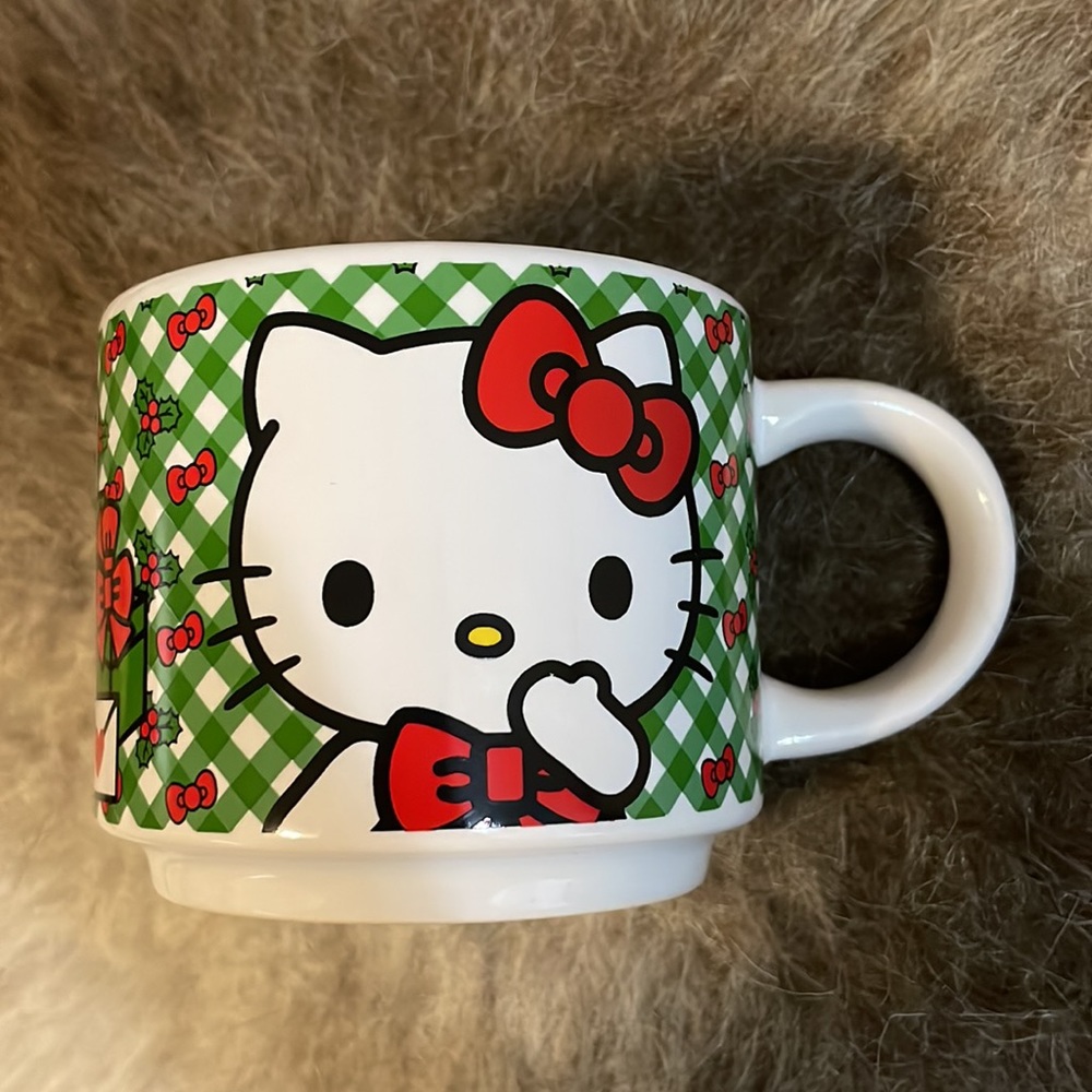 Galerie Sanrio Hello Kitty & Dear Daniel Gingham Christmas Presents & Bows Mug